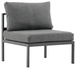 Loungesessel Copacabana Grau, Schwarz