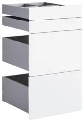 Schubladenset Unit in Wei&szlig;