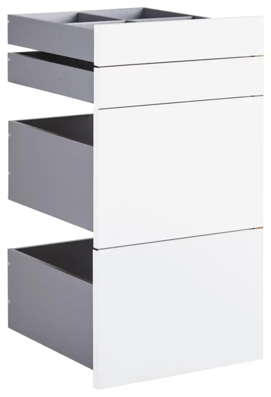 Schubladenset Unit in Wei&szlig;