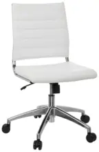 M&ouml;belix Drehstuhl Trisha Chromfarben/Wei&szlig;