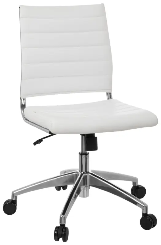Drehstuhl Trisha Chromfarben/Wei&szlig;