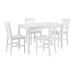 m&ouml;max Sitzgruppe Amira Wei&szlig; Echtholz ca. 118x43 cm