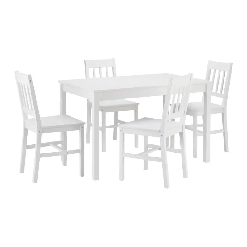 Sitzgruppe Amira Wei&szlig; Echtholz ca. 118x43 cm