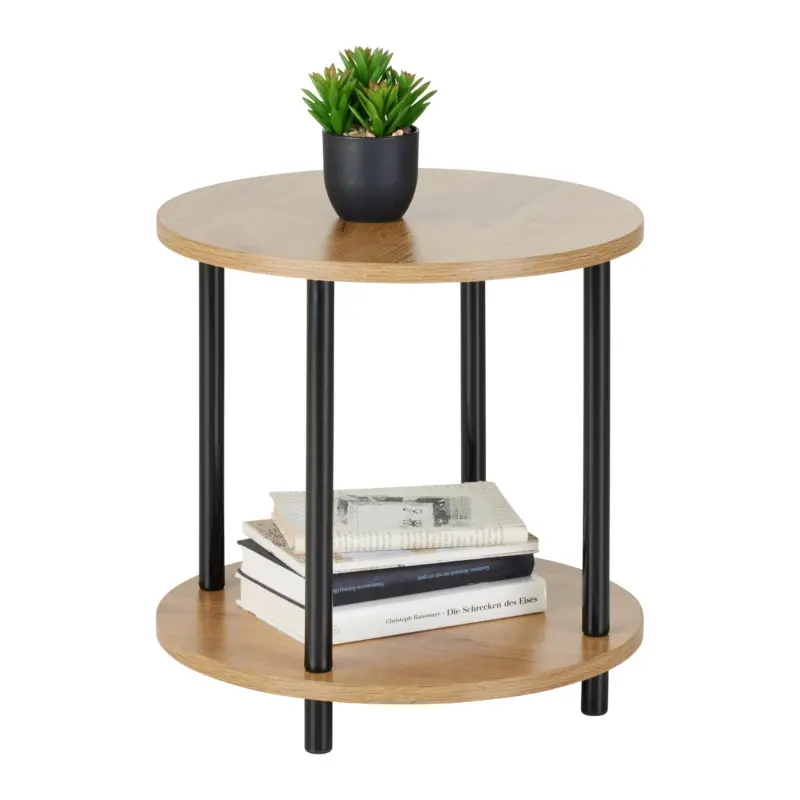 Beistelltisch Neapel Naturfarben/Schwarz