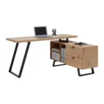 m&ouml;max Eckschreibtisch Carmelo II in Schwarz/Eichefarben