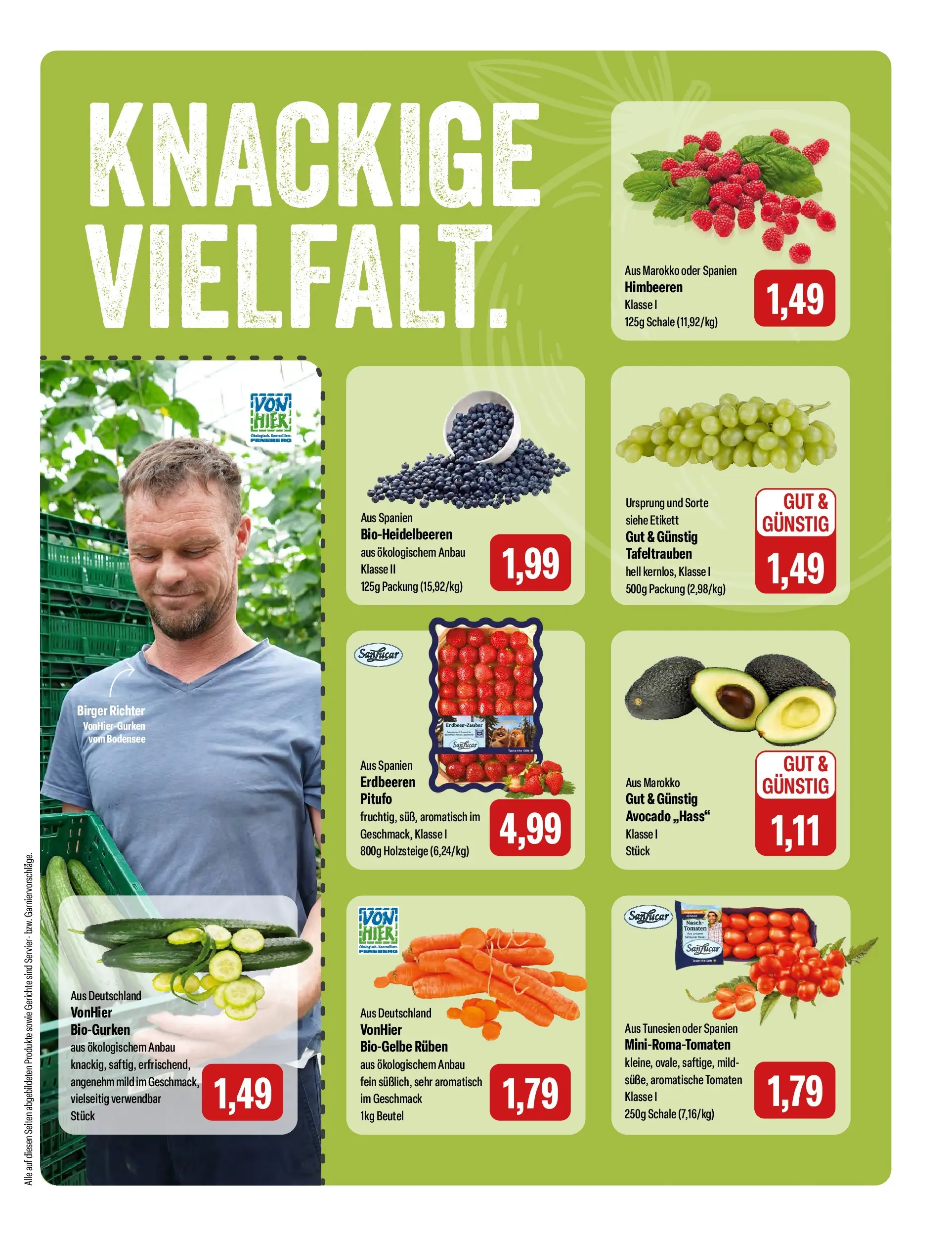 Feneberg Aktuelle Angebote (ab 15.04.2026) zum Blättern | Seite: 7 | Produkte: Himbeeren, Tomaten, Avocado, Erdbeeren