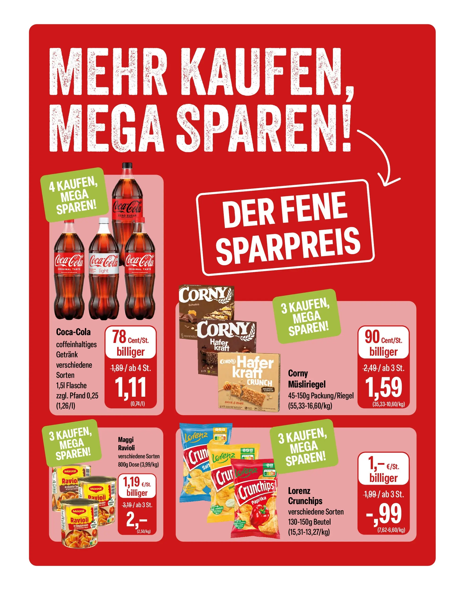 Feneberg Aktuelle Angebote (ab 15.04.2026) zum Blättern | Seite: 10 | Produkte: Coca cola, Maggi, Cola, Paprika