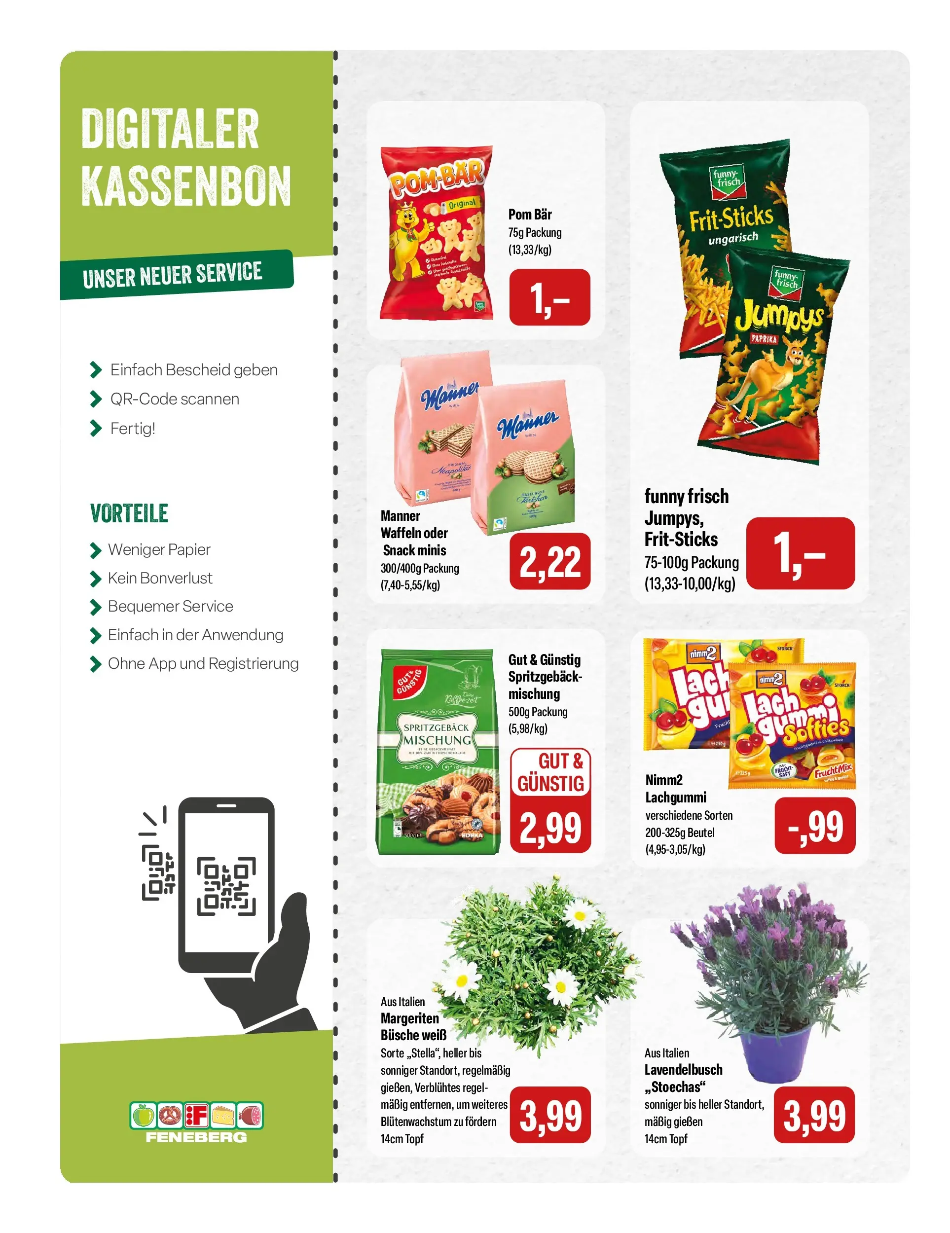 Feneberg Aktuelle Angebote (ab 15.04.2026) zum Blättern | Seite: 14 | Produkte: Funny frisch, Waffeln, Paprika, Saft