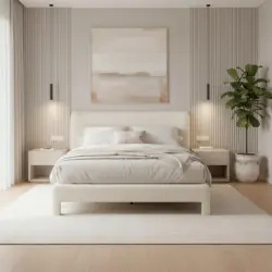 Polsterbett Valion Elfenbein ca. 160x200 cm