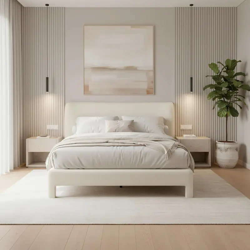 Polsterbett Valion Elfenbein ca. 160x200 cm