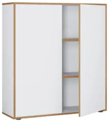 Aktenschrank Salia B100 Wei&szlig;/Honigeiche