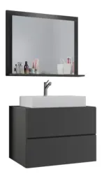 Badezimmer Lendas 3-tlg. ca. 80 cm Anthrazit