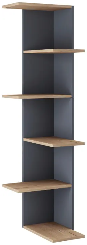 Eckregal BALOS XL Schwarz ca. 37x140x37 cm