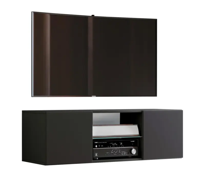 Lowboard Jusa Schwarz B: ca. 115 cm