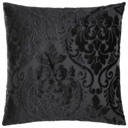 Zierkissen Velvet Ornament Schwarz ca. 45x45cm