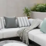 m&ouml;max Outdoorsitzkissen Magda Grau/Wei&szlig; ca. 40x40 cm