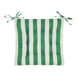 Sitzkissen Amore Streif Gr&uuml;n/Wei&szlig; ca. 45x45cm