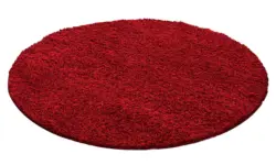 Hochflorteppich Life Rot &Oslash; ca. 120cm