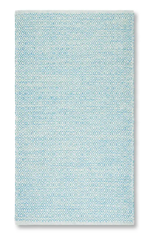 Handwebeteppich Carola 1 in Blau ca. 60x120cm