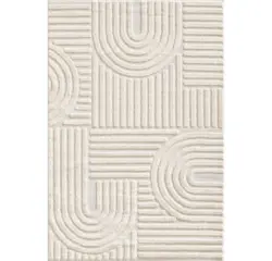 Hochflorteppich Boho Creme ca. 120x170cm