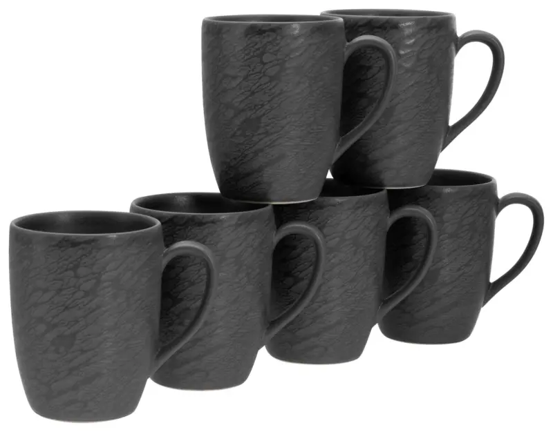 Kaffeebecherset Rondo Schwarz, 6-teilig
