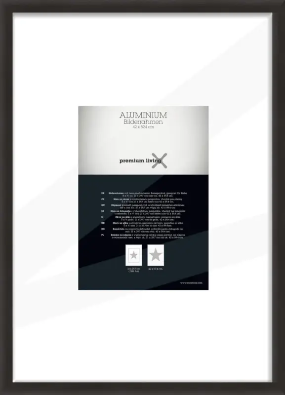 Bilderrahmen Aluminium ca. 42/59,4cm