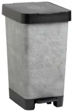 M&ouml;belix Treteimer Style Schwarz/Grau ca. 25l