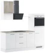 m&ouml;max K&uuml;chenblock IBZ ohne Ger&auml;te ca. 215 cm Wei&szlig; Hochglanz