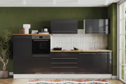 K&uuml;chenblock Gabriel mit Ger&auml;ten ca. 320 cm Grau