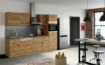 m&ouml;max K&uuml;chenblock Sorrento ohne Ger&auml;te ca. 270 cm Eichefarben