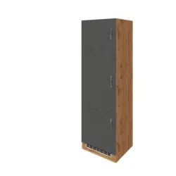 Held K&uuml;hlschrank-Umbauschrank ca. 60 cm Anthrazit/Eiche