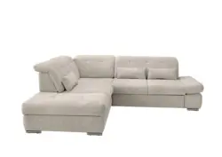 Ecksofa Dalida Beige Chenille m. Bettkasten