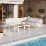 m&ouml;max Loungegarnitur Tilly Creme Metall/Outdoorstoff +Abdeckung