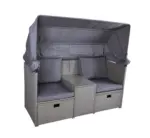 m&ouml;max Loungegarnitur Saint-Tropez mit Dach Grau