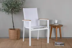 Gartenstuhl-Set 2er-Set Texas ca. 56x90x60 cm Wei&szlig;