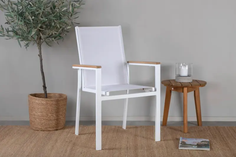 Gartenstuhl-Set 2er-Set Texas ca. 56x90x60 cm Wei&szlig;