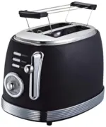 M&ouml;belix Toaster Retro aus Edelstahl in Schwarz