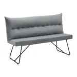m&ouml;max Sitzbank Bono Grau Samt Gepolstert