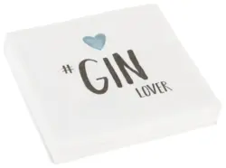 Cocktailserviette Linda in Wei&szlig; ca. 25x25cm