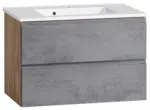 m&ouml;max Waschtischkombi Varese Grau/Eiche