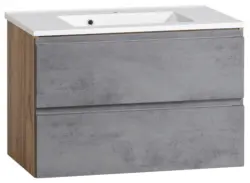 Waschtischkombi Varese Grau/Eiche