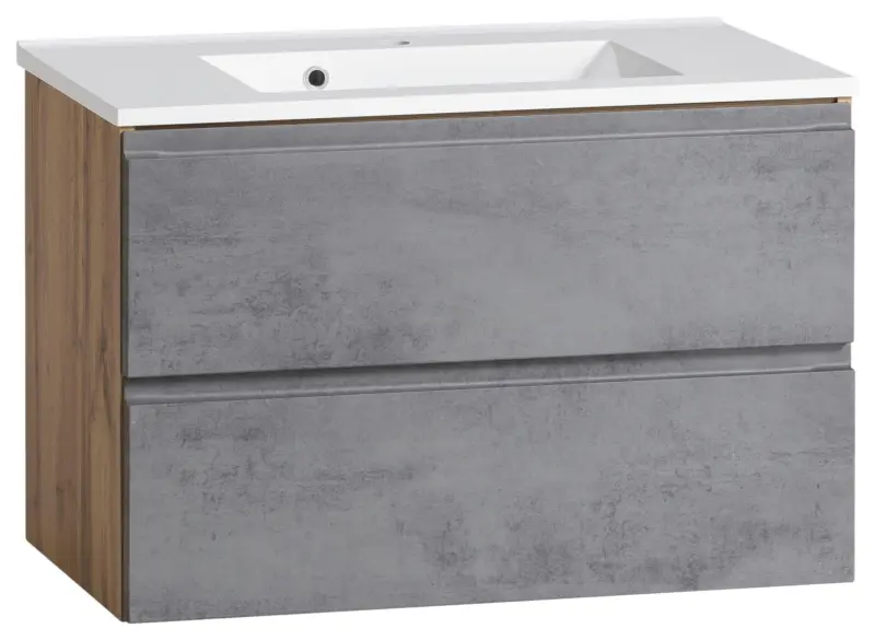 Waschtischkombi Varese Grau/Eiche