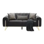 m&ouml;max 2-Sitzer-Sofa Aile in Schwarz/Goldfarben