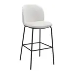 M&ouml;belix Barhocker Malea Beige Chenille Gepolstert