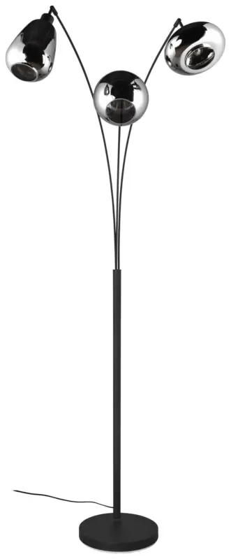 Stehleuchte Lumina Schwarz/Chrom max. 40 Watt