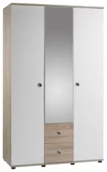 Kombischrank Wiki ca. 115x190 cm Wei&szlig;/Eiche