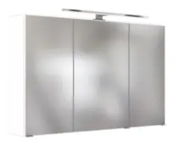 Spiegelschrank Pienza mit LED 3-t&uuml;rig ca. 100x64 cm Wei&szlig;
