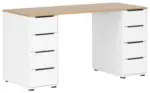m&ouml;max Schreibtisch Elma Wei&szlig;/Eichefarben