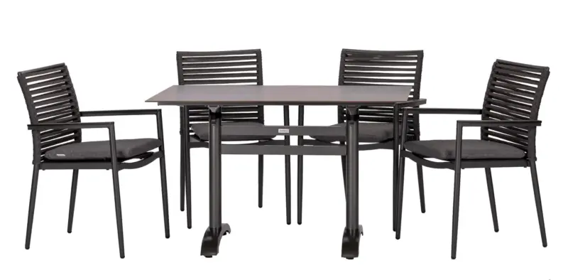 Gartengarnitur 5tlg New Jersey Metall/Textil