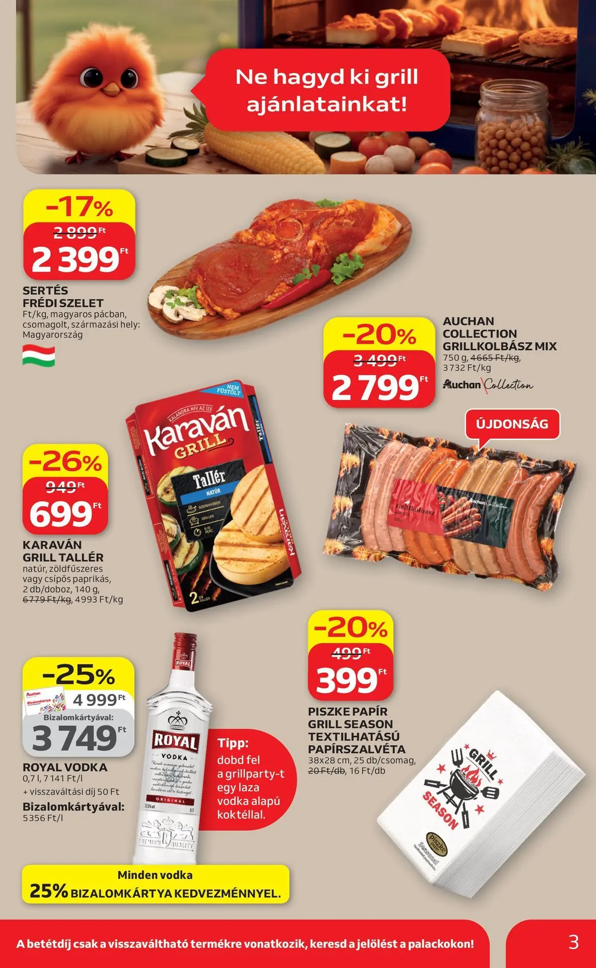 Auchan - Auchan újság érvényessége 2026.04.15-ig - 2026.04.08. -tól/töl > akció, lapozható szórólap 🛍️ | Oldal: 3